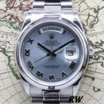 Rolex Day Date 118206 Platinum Ice Blue dial 36mm Unisex Replica Watch - Image 2