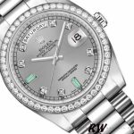 Rolex Day Date 118346 Rhodium Grey Dial 36mm Unisex Replica Watch - Image 2
