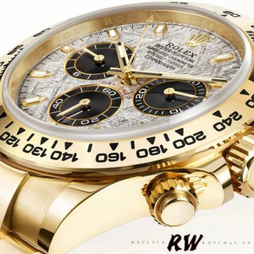 Rolex Daytona 116508 Yellow Gold Meteorite Grey Dial 40MM Mens Replica Watch - Image 2