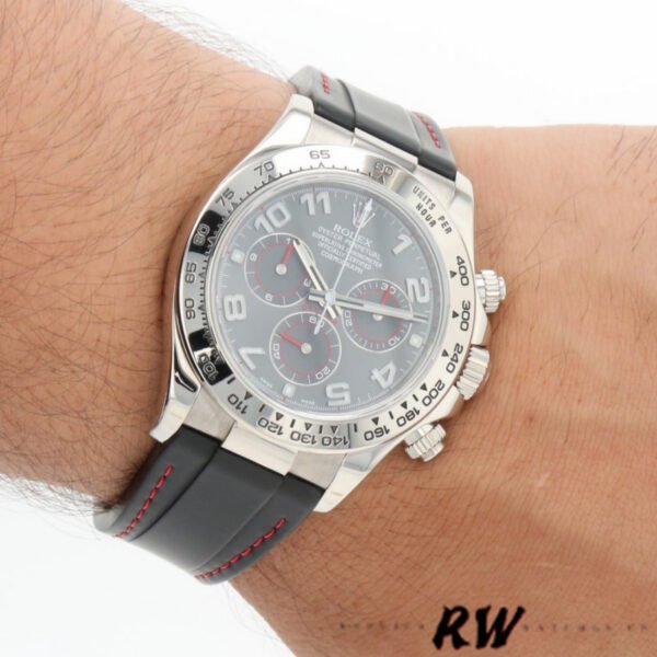 Rolex Daytona 116519 Grey Dial Black RubberB strap 40mm Mens Replica Watch - Image 4