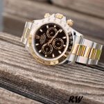 Rolex Daytona 116523 Stainless Steel Black Dial 40mm Mens Replica Watch - Image 4