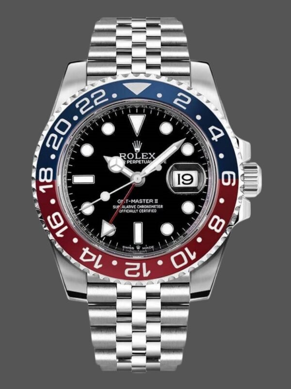 Rolex GMT-Master II 126710BLRO Stainless Steel Black Dial 40MM Mens Replica Watch - Image 1