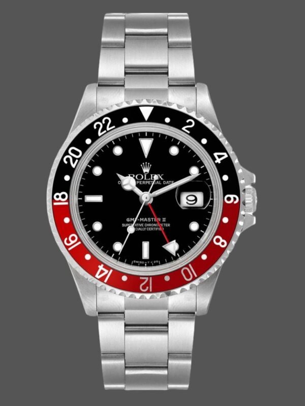 Rolex GMT-Master II 16710 Black Dial Black Red Coke Bezel 40MM Mens Replica Watch - Image 1