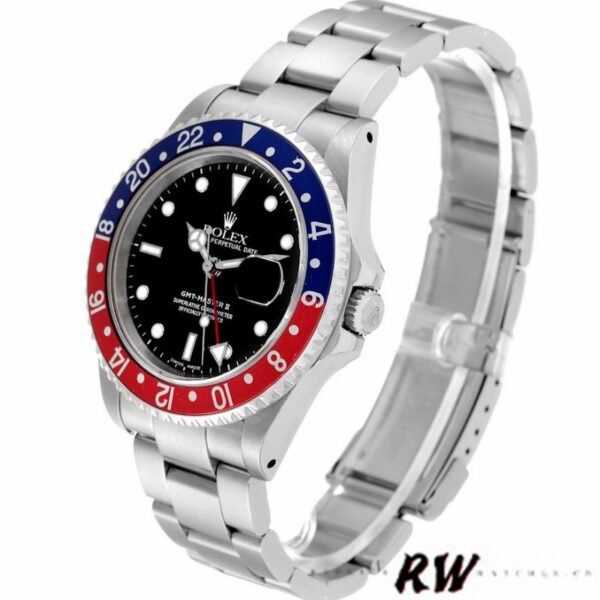 Rolex GMT-Master II 16710 Black Dial Blue Red Pepsi Bezel 40MM Mens Replica Watch - Image 3
