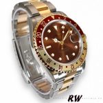 Rolex GMT-Master II 16713 White Gold Chocolate Dial 40mm Mens Replica Watch - Image 2