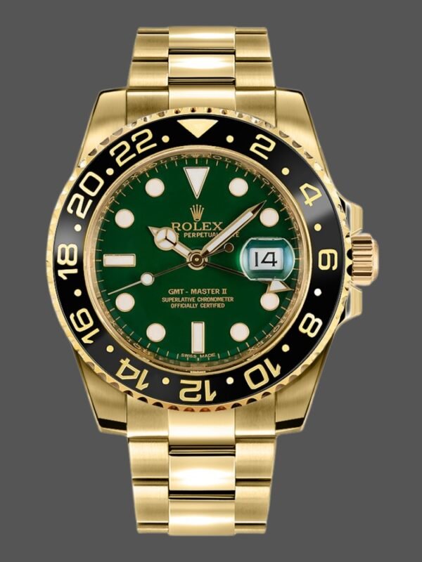 Rolex GMT Master II 116718LN Oyster Bracelet Green Dial 40mm Mens Replica Watch - Image 1