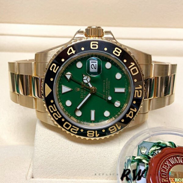 Rolex GMT Master II 116718LN Oyster Bracelet Green Dial 40mm Mens Replica Watch - Image 3