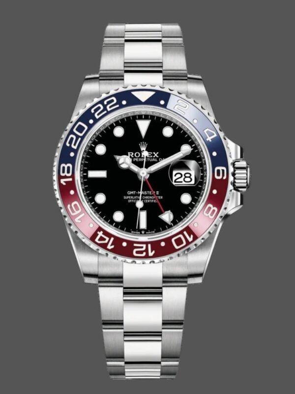 Rolex GMT Master II 116719BLRO White Gold Pepsi Black Dial 40mm Mens Replica Watch - Image 1