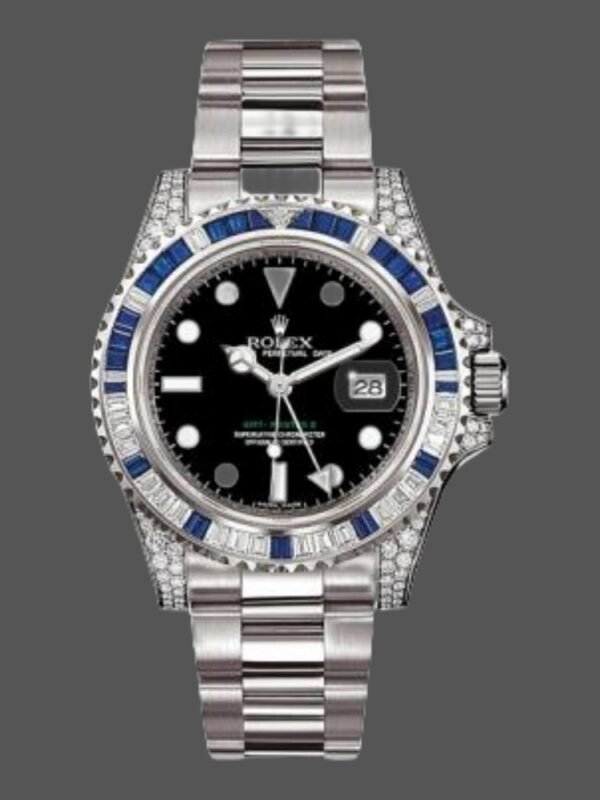 Rolex GMT Master II 116759SA Black Dial White Gold 40mm Mens Replica Watch - Image 1