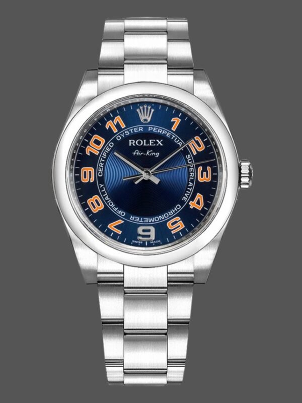 Rolex Oyster Perpetual Air-King 114200 Concentric Blue Dial 34mm Unisex Replica watch - Image 1