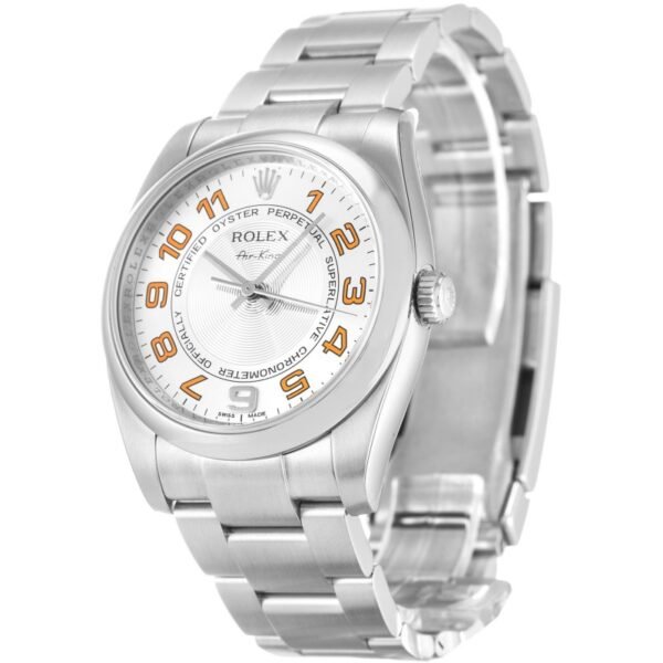 Rolex Oyster Perpetual Air-King 114200 Concentric Silver Dial 34mm Unisex Replica watch - Image 3