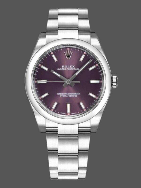 Rolex Oyster Perpetual Air-King 114200 Grape Red Index Dial 34mm Unisex Replica watch - Image 1
