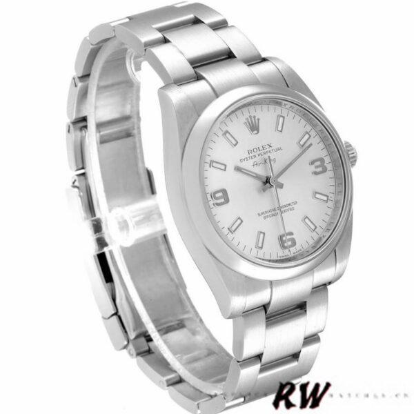 Rolex Oyster Perpetual Air-King 114200 Silver Arabic Dial 34mm Unisex Replica watch - Image 2