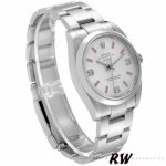 Rolex Oyster Perpetual Air-King 114200 Silver Dial Pink Baton 34mm Unisex replica watch - Image 2