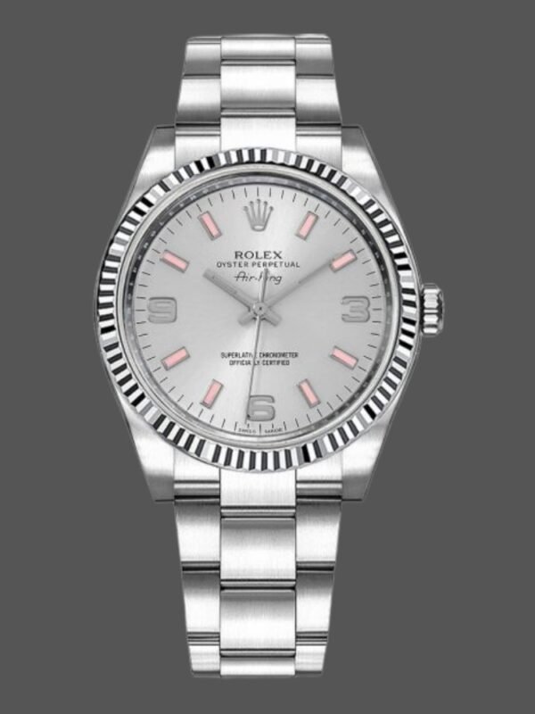 Rolex Oyster Perpetual Air-King 114234 Automatic Silver Dial 34mm Unisex replica watch - Image 1