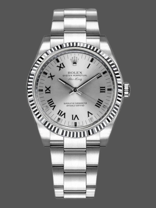 Rolex Oyster Perpetual Air-King 114234 Silver Dial 34mm Unisex replica watch - Image 1