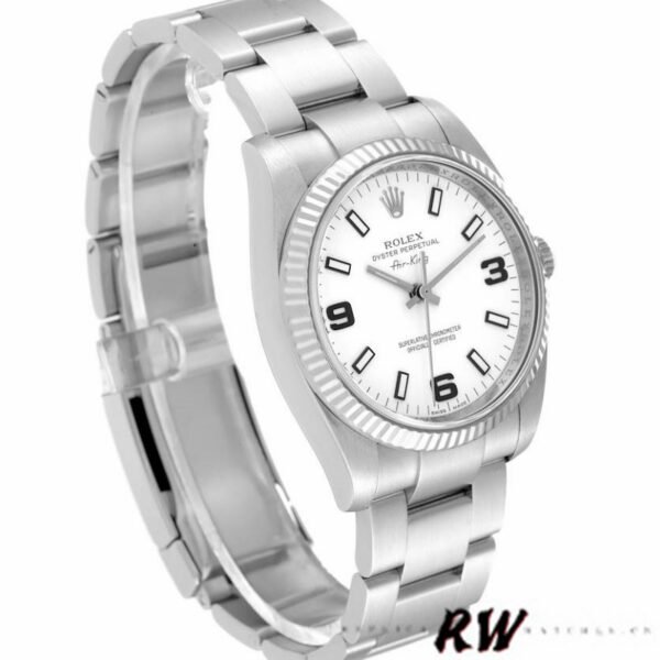 Rolex Oyster Perpetual Air-King 114234 White Arabic Dial 34mm Unisex Replica Watch - Image 2