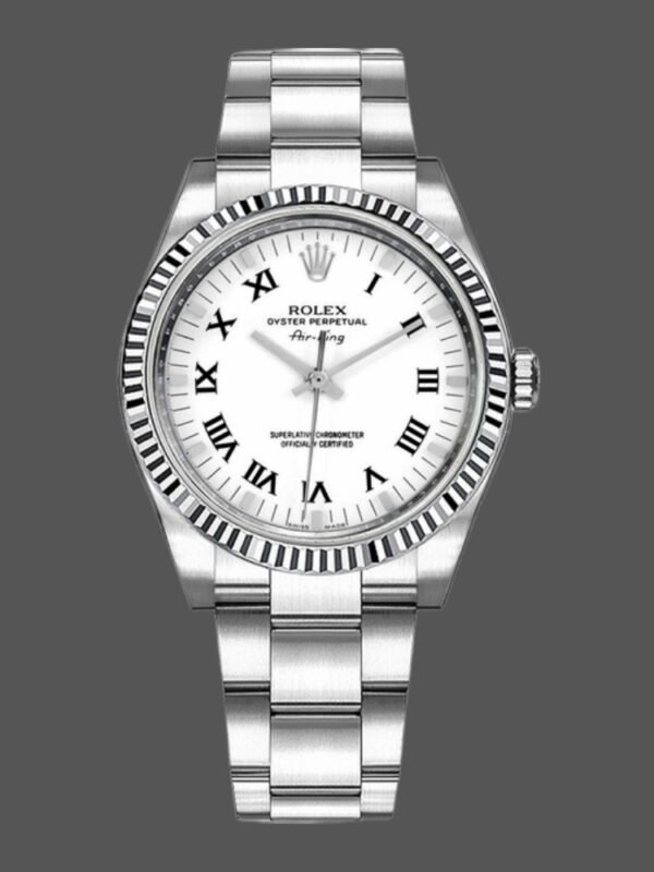 Rolex Oyster Perpetual Air-King 114234 White Dial 34mm Unisex Replica Watch - Image 1