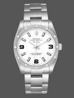 Rolex Oyster Perpetual air-king 114210 White Dial 34mm Unisex replica watch