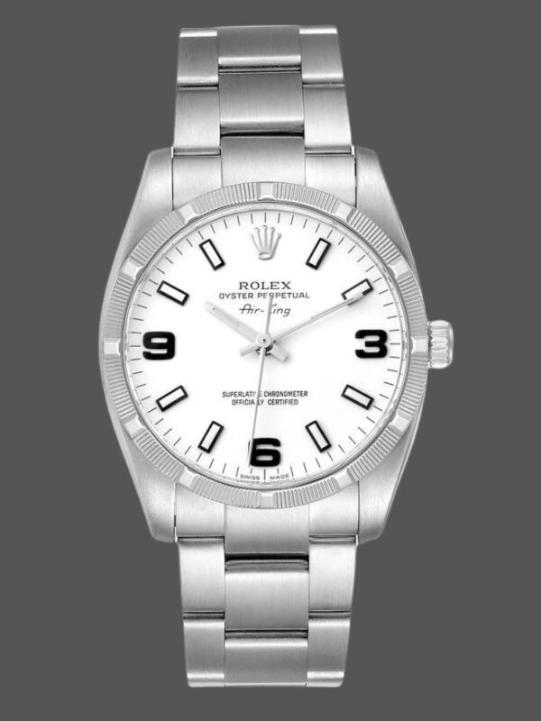 Rolex Oyster Perpetual air-king 114210 White Dial 34mm Unisex replica watch - Image 1