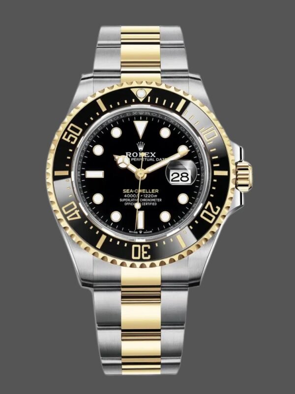 Rolex Sea-Dweller 126603 Yellow Gold Black Dial 43MM Mens Replica Watch - Image 1