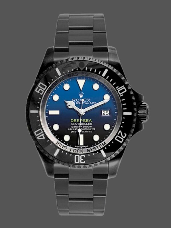 Rolex Sea-Dweller Deepsea 116660 PVD/DLC Coated Stainless Steel D-Blue Dial 44MM Mens Replica Watch - Image 1