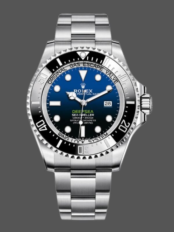 Rolex Sea-Dweller Deepsea 126660 Stainless Steel Black Blue Dial 44MM Mens Replica Watch - Image 1