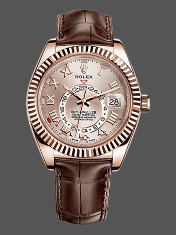 Rolex Sky-Dweller 326135 Sundust Dial Rose Gold 42MM Mens Replica Watch - Image 1