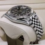Rolex Sky-Dweller 326934 Fluted Bezel Black Dial 42MM Mens Replica Watch - Image 4