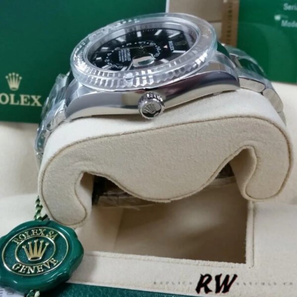 Rolex Sky-Dweller 326934 Stainless Steel Black Dial 42MM Mens Replica Watch - Image 3