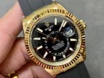 Rolex Sky Dweller 326238 Yellow Gold Black Dial 42mm Mens Replica Watch - Image 4