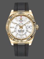 Rolex Sky Dweller 326238 Yellow Gold White Dial 42mm Mens Replica Watch