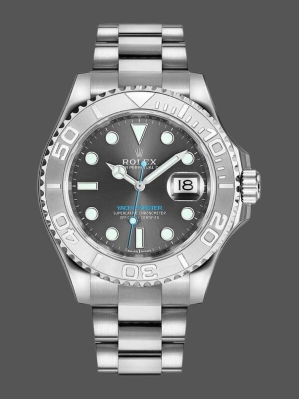Rolex Yacht Master 116622 Stainless Steel Grey Dial 40mm Mens Replica Watch - Image 1