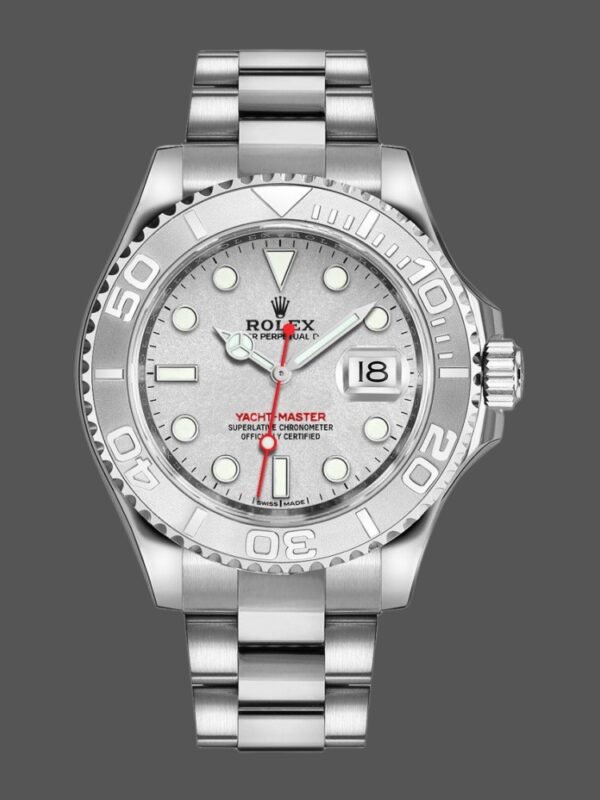 Rolex Yacht Master 116622 Stainless Steel platinum Dial 40mm Mens Replica Watch - Image 1