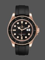 Rolex Yacht Master 116655 Everose Gold Black Dial 40mm Mens replica Watch
