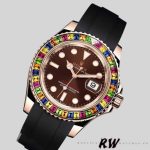 Rolex Yacht Master 116695 Black Rubber Strap Brown Dial 40MM Mens Replica Watch - Image 2