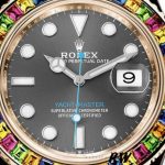 Rolex Yacht Master 116695 Black Rubber Strap Grey Dial 40MM Mens Replica Watch - Image 4
