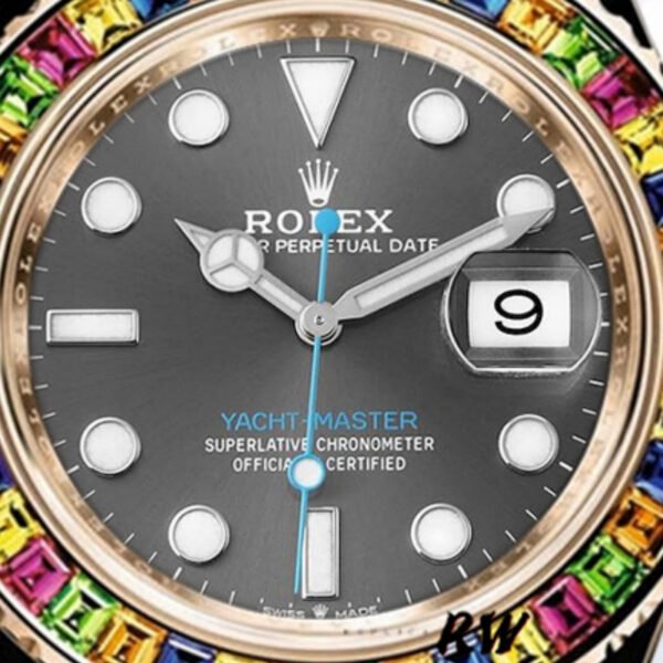 Rolex Yacht Master 116695 Black Rubber Strap Grey Dial 40MM Mens Replica Watch - Image 4