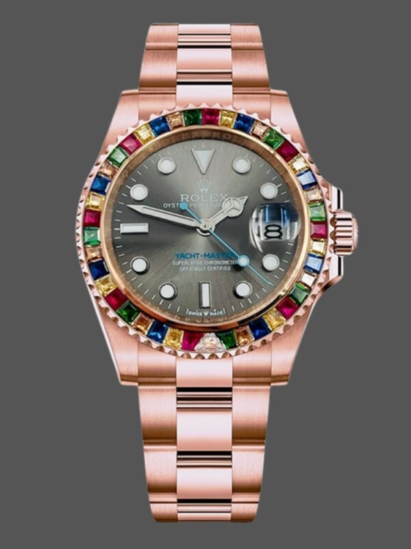 Rolex Yacht Master 116695 Everose Gold Grey Dial 40MM Mens Replica Watch - Image 1