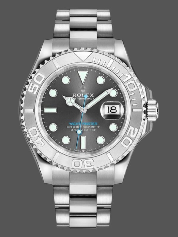 Rolex Yacht Master 126622 Platinum Bezel Dark Rhodium Grey Dial 40MM Mens Replica Watch - Image 1