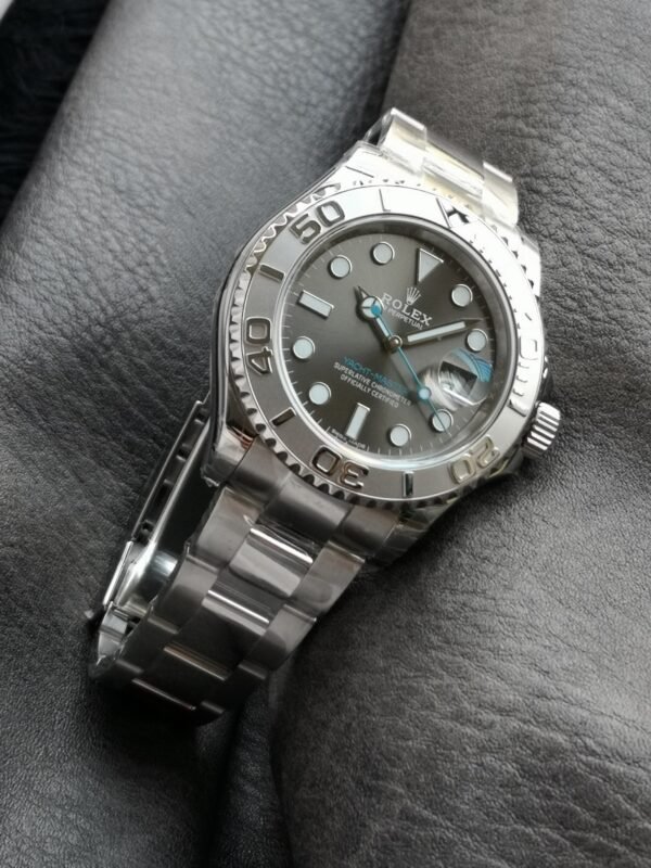 Rolex Yacht Master 126622 Platinum Bezel Dark Rhodium Grey Dial 40MM Mens Replica Watch - Image 2