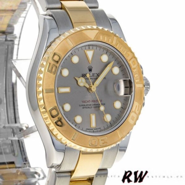 Rolex Yacht Master 168623 Steel Yellow Gold Platinum Dial 35MM Unisex Replica Watch - Image 2