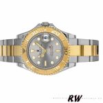 Rolex Yacht Master 168623 Steel Yellow Gold Platinum Dial 35MM Unisex Replica Watch - Image 4