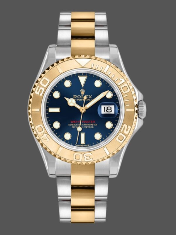 Rolex Yacht Master 168623 Steel and Gold Blue Dial 35MM Unisex Replica Watch - Image 1