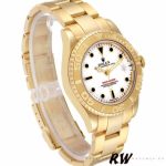 Rolex Yacht Master 168628 White Dial Yellow Gold 35MM Unisex Replica Watch - Image 2