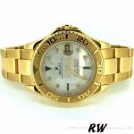 Rolex Yacht Master 168628 White MOP Dial Yellow Gold 35MM Unisex Replica Watch - Image 4
