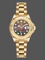 Rolex Yacht Master 169628 Yellow Gold Black MOP Dial 29MM Lady Replica Watch