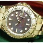 Rolex Yacht Master 169628 Yellow Gold Black MOP Dial 29MM Lady Replica Watch - Image 3