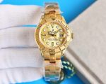 Rolex Yacht Master 169628 Yellow Gold Champagne Dial 29mm Lady Replica Watch - Image 2