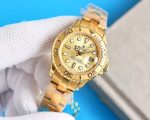Rolex Yacht Master 169628 Yellow Gold Champagne Dial 29mm Lady Replica Watch - Image 4